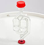 Бродільна ємність ферментер 33л для бродіння з кришкою краном гідрозатвором та ущільнювачем комплект пластик, фото 6