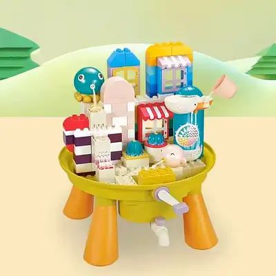 Фонтан конструктор зі столом водяні млини 122 елемента Механічний набір із системою циркуляції води