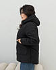 Демісезонна куртка жіноча великого розміру 44-58 чорний, фото 3