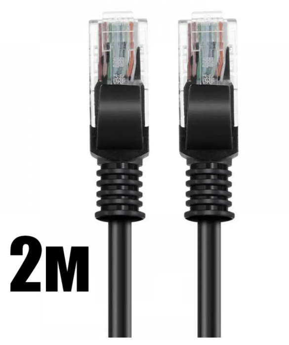Інтернет-кабель LAN CAT5 чорний, довжина 2 метри
