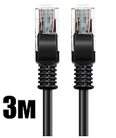 Інтернет-кабель LAN CAT5 чорний, довжина 3 метри