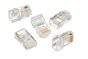 Конектор-роз'єм RJ45 8p8c, пластиковий, 1 шт.