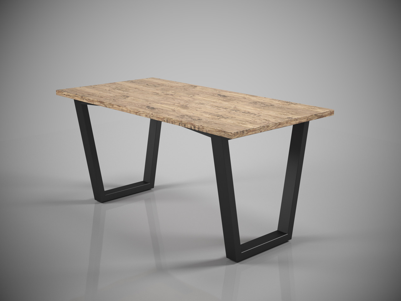 Стіл обідній Гент метал чорний оксамит, стільниця Файєрвуд 1600*800 мм (Tenero TM)