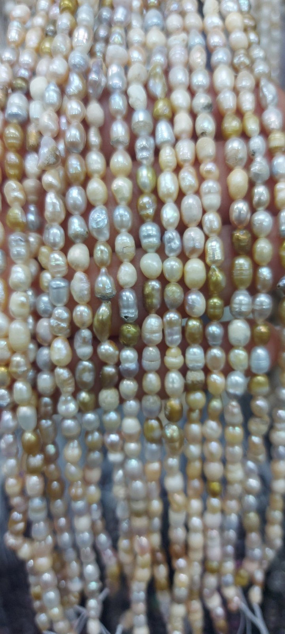 Перли Натуральні Річковий 5x4 мм 35 см