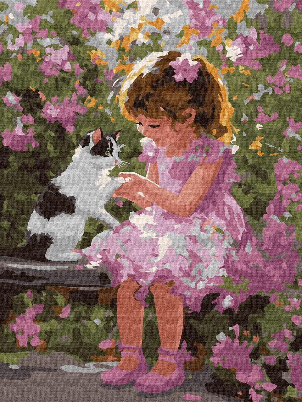 Картина за номерами - Ігри з котиком ©art.solomiia