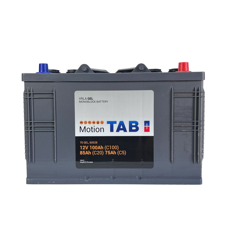 Акумулятор TAB Motion GEL 12V 100Ah (Б/В) TAB TAB-60528  Акумулятор ідеально підходить для систем резервного живлення, кемпінгу, ч