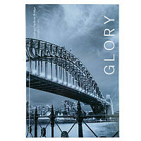 Книга записна у твердій обкладинці, Glory, Формат А4, 96 аркушів у клітинку.