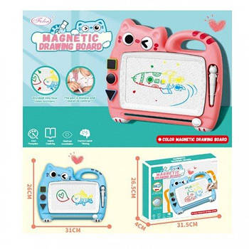 Дошка для малювання Кіт, штампики WS-2005 G-Rich