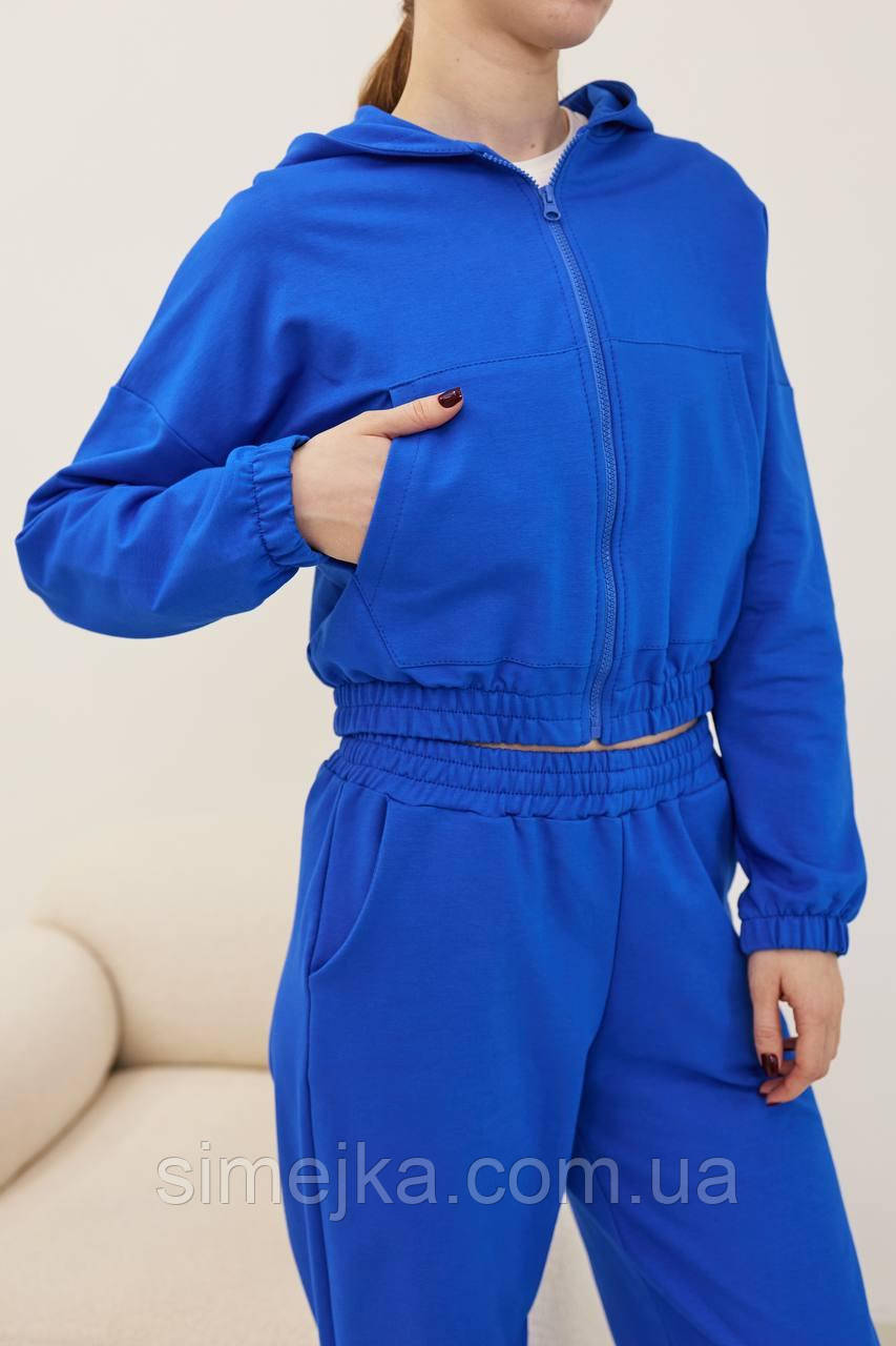 Укорочене зіп-худі жіноче(двухнитка), фото 1