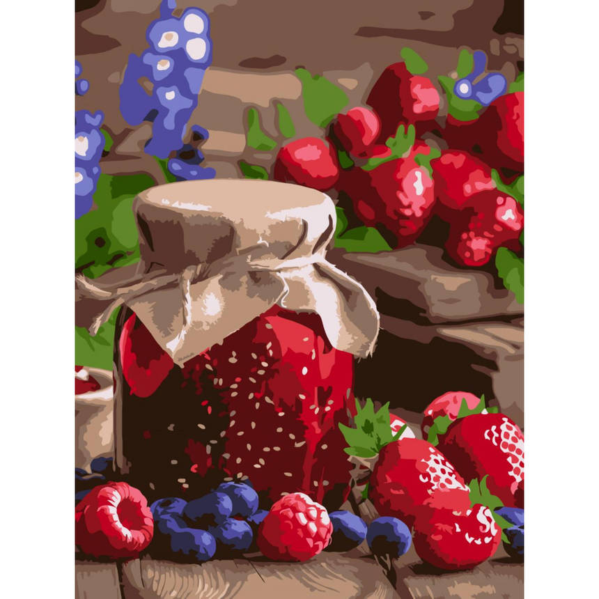 Малинове варення © art_selena_ua, 30х40 см Картина за номерами (Ідейка КНО-5692), фото 1