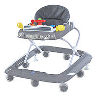 Ходунки дитячі BAMBI Машинка (музика, світло, 2 стоппера, колеса 8шт) M 6061-11 Сірі