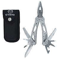 (41160) Мультиінструмент 12 в 1, чохол, 165 мм СТАЛЬ