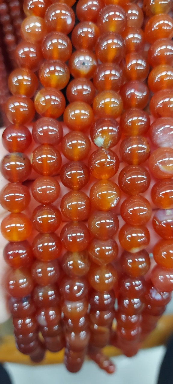 Сердолік 10 мм 38 см приблизно 38 шт, фото 1