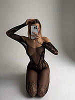 Бодістокінг для романтики. Сексуальні сітки. Еротичні комбінезони. Розмір універсал S/М/L., фото 5