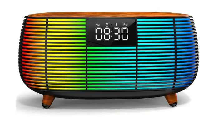 Портативна колонка Bluetooth з годинником і бездротовою зарядкою NSP0384, фото 1