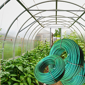 Дріт для теплиць 2/3.5 мм, у ПВХ оболонці універсальний, 100 м, зелений, Польща