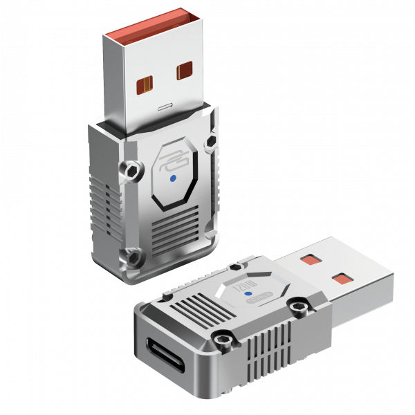 OTG адаптер Type-C на USB 3.1 PROOVE Gaming Matrix 10Gb/s 120W (сірий)