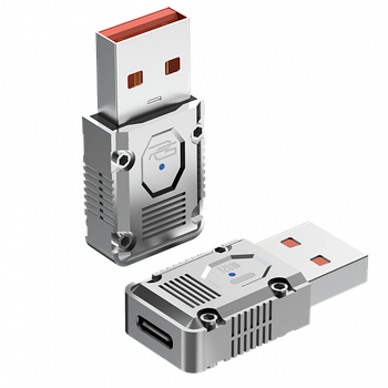 OTG адаптер Type-C на USB 3.1 PROOVE Gaming Matrix 10Gb/s 120W (сірий)