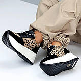Кросівки на масивній підошві лео принт гарне поєднання кольорів, фото 5