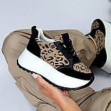 Кросівки на масивній підошві лео принт гарне поєднання кольорів, фото 6