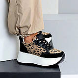 Кросівки на масивній підошві лео принт гарне поєднання кольорів, фото 7