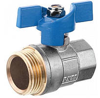 Кран кульовий ГРОСС OPTIMAL 25 1" ручка, П-М, синій, 505