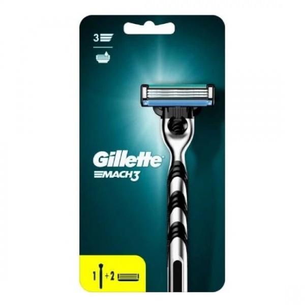 Станок для гоління чоловічий Gillette Mach3 з 2 змінними картриджами, фото 1