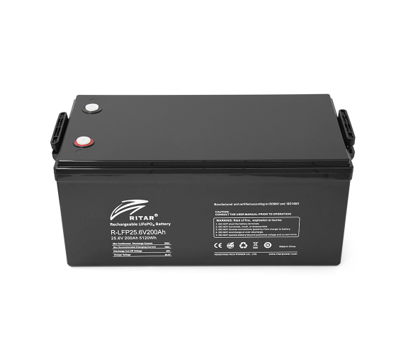 Акумуляторна батарея Ritar LiFePO4 25,6V 200Ah BMS100A@8S  522 х 268 х 219 більше 4000 циклів