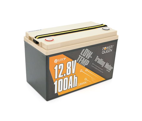 Акумуляторна батарея LiFePO4 Power Queen 12.8V 100Ah Low-Temp ,1280Wh, BMS 100A, 329*172*214мм, фото 3