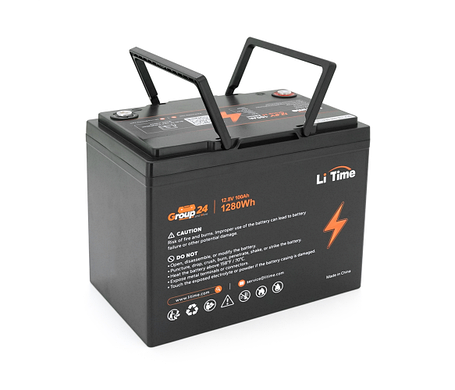 Акумуляторна батарея Li-TIME LiFePO4 12.8V 100Ач 1280Wh,(100/100A) M8, 329*172*214mm, фото 3
