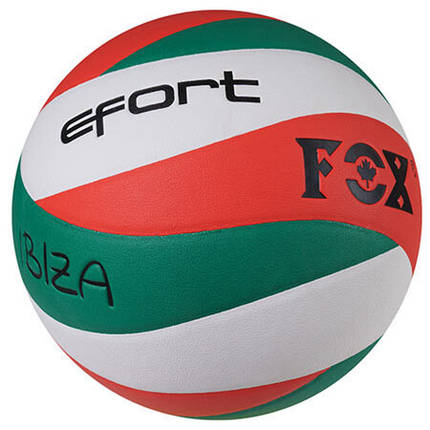 М'яч волейбольний FOX Efort IBIZA PU червоно-біло-зелений, фото 1