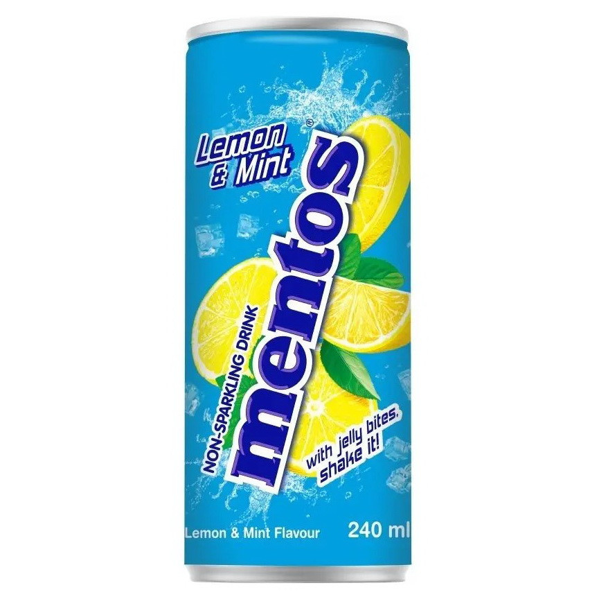 Напій негазований Mentos лимон і м'ята 240 мл, фото 1