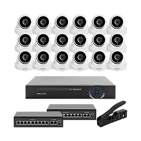 Комплект відеоспостереження на 18 камер GV-IP-K-W85/18 5MP