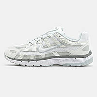 Білі шкіряні чоловічі кросівки Nike P-6000 Демісезонні Найк Аір Макс