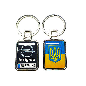 Брелок з номером транспортного засобу (Двосторонній), Opel