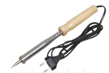 Паяльник з дерев'яною ручкою WD-100W, 220V, жало B5, фото 1