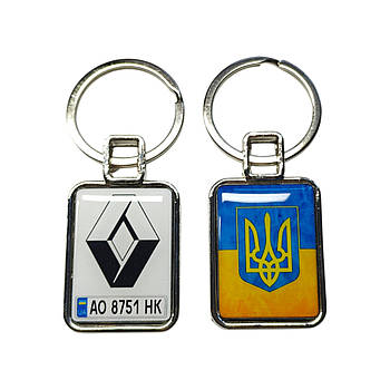 Брелок з номером транспортного засобу (Двосторонній), Renault