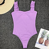 Пляжний відрядний купальник фіолетового кольору, фото 2