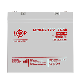 Аккумулятор гелевий LPM-GL 12V - 55 Ah