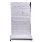 Стелаж для насіння 1600*950 мм, приставний металевий торговий стелаж, стелаж з перфорованими панелями пристінний Рістел, фото 2