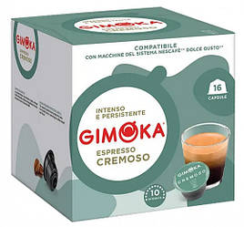 Кава в капсулах Dolce Gusto Gimoka Cremoso 16 шт., Італія (Нескафе Дольче Густо)