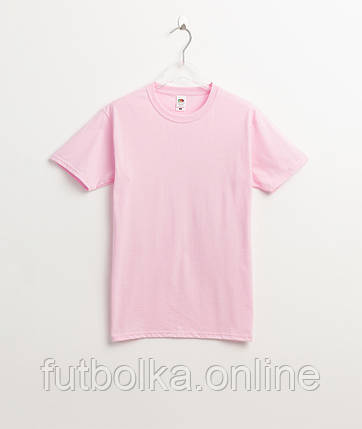 Світло-Рожева жіноча футболка базова Fruit of the Loom Valueweight, фото 1