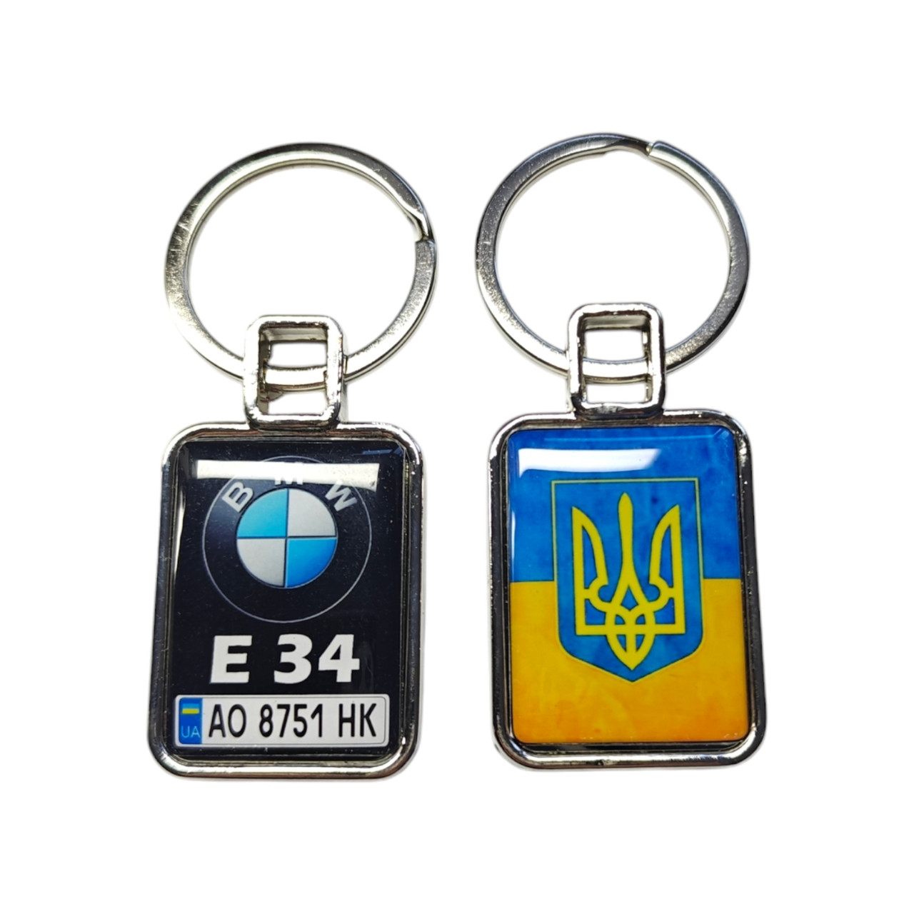 Брелок з номером транспортного засобу (Двосторонній), BMW