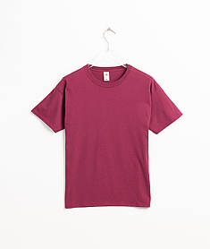 Бордова жіноча футболка базова Fruit of the Loom Valueweight