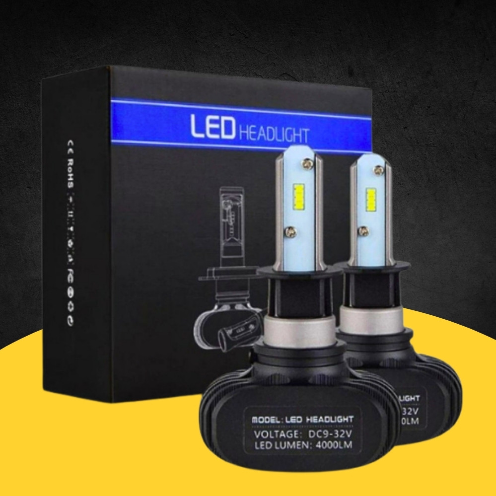 Автомобільні LED лампи для фар S1 H3 Світлодіодні лампи 2 шт в комплекті