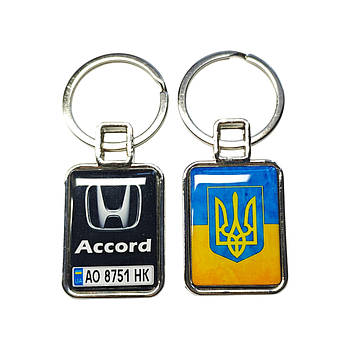 Брелок з номером транспортного засобу (Двосторонній), Honda