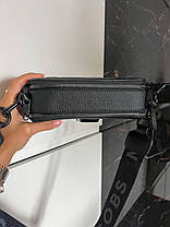 Жіноча сумка Marc Jacobs The Snapshot Total Black V2 еко шкіра сумка чорна Крос Боді на 2 відділення, фото 6