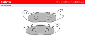 Колодки гальмівні HONDA CBR 125 R FERODO FE FDB2169EF