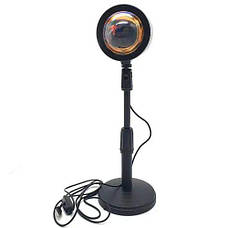 Проекційна лампа Sunset Lamp RGB 16 кольорів з пультом, кольорова, фото 3