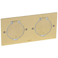 Розетка підлогова прямокутна бронза Legrand (89712)